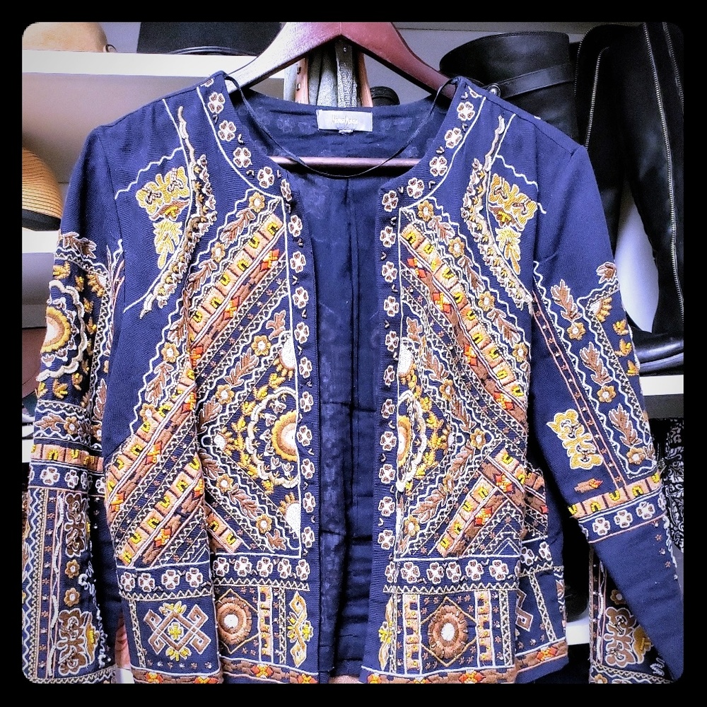 Neiman Marcus Embroidered Jacket - Picture 1 of 3